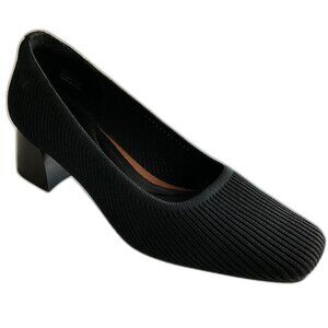Vivaia Melody Square-toe Heels In Deep Ebony 38.5
